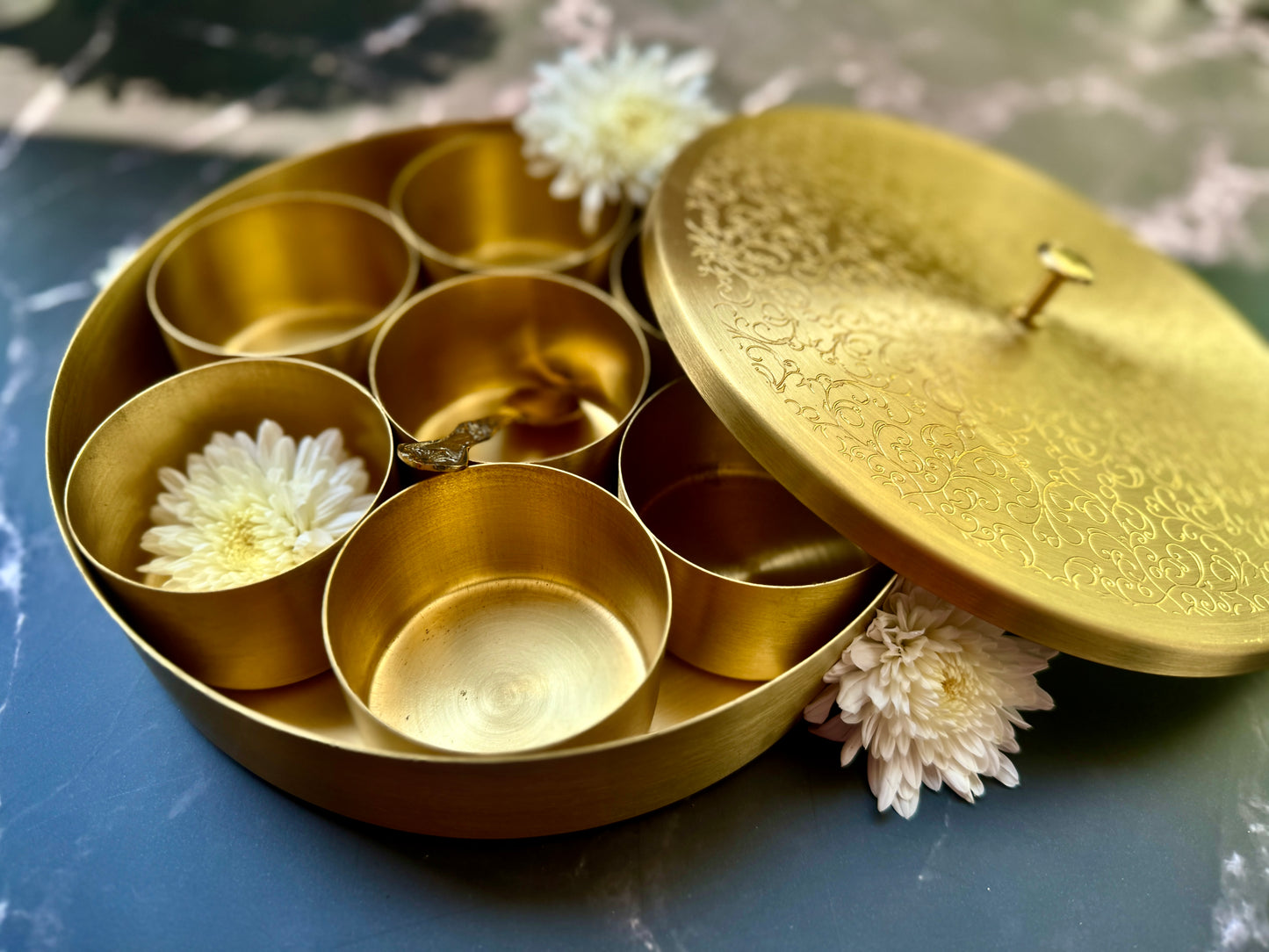 Brass spice box
