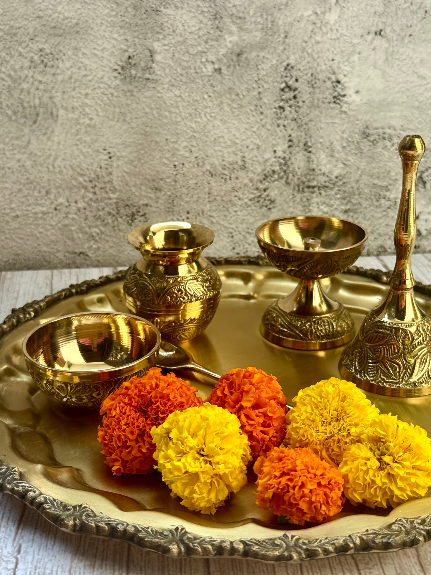 Brass Pooja thali set