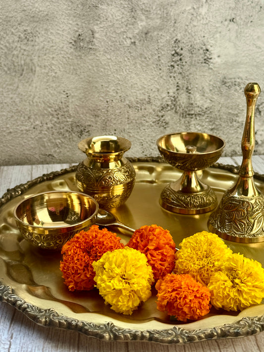 Brass Pooja thali set