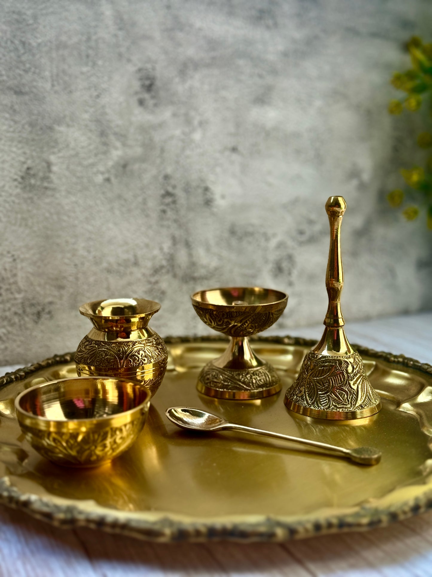 Brass Pooja thali set