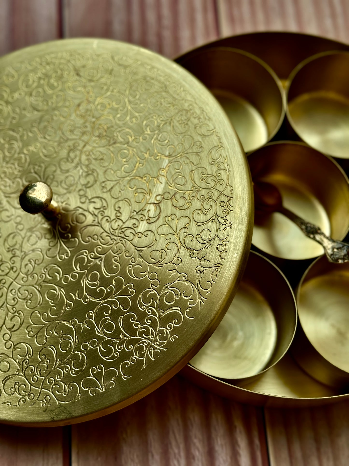 Brass spice box
